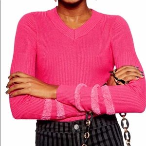 TOPSHOP  Boucle sleeve Sweater